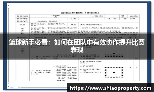 篮球新手必看：如何在团队中有效协作提升比赛表现
