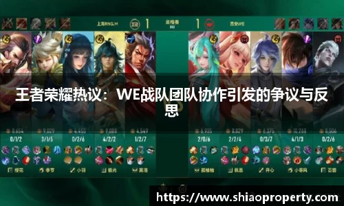 王者荣耀热议：WE战队团队协作引发的争议与反思